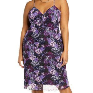 Brand New BP Retro Purple Tie Front Mess Tank Dress